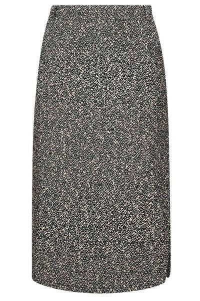 Alessandra Rich Melange Sequin Tweed Midi Skirt