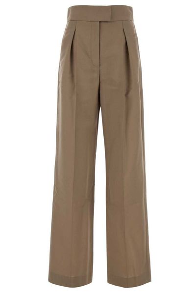 Valentino Sol Pleated Wide-Leg Pants
