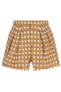 Giambattista Valli Vienna Straw High Waist Pleated Shorts