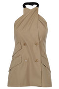 Max Mara Nuraghe Open-Back Halterneck Gilet