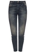 Diesel Babhila-High-Sp Distressed Side Striped Jeans