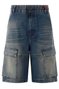 Diesel Drawstring Cargo Denim Shorts