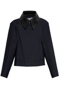 Givenchy Contrast Collar Cropped Jacket