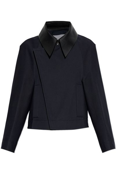 Givenchy Contrast Collar Cropped Jacket