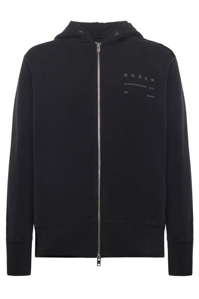 Hogan Logo-Printed Zipped Hoodie