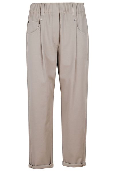 Brunello Cucinelli Elastic-Waist Relaxed Pants