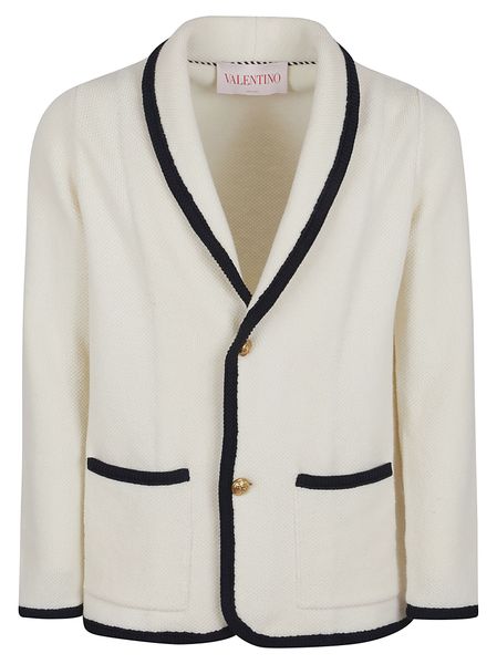 Valentino Single-Breasted Straigth Hem Cardigan