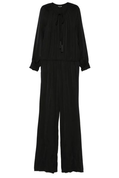 Tom Ford Tie-Neck Wide-Leg Jumpsuit