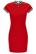 Versace Logo Jacquard-Trim Mini Dress