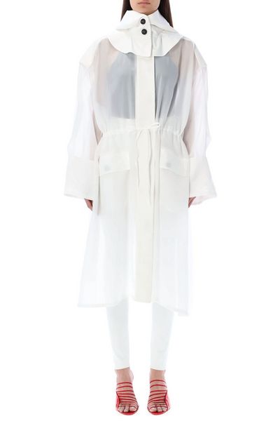 Ferragamo Long-Sleeved Hooded Trench Coat