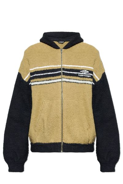 Balenciaga Zip-Up Knitted Hoodie