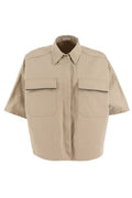Brunello Cucinelli Collared Short-Sleeve Shirt