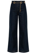 Cult Gaia Sydney Chain-Detail Wide-Leg Jeans