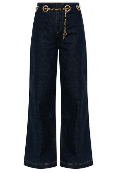 Cult Gaia Sydney Chain-Detail Wide-Leg Jeans