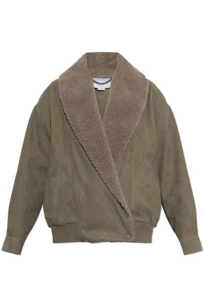 Stella McCartney Oversized Shearling-Collar Jacket