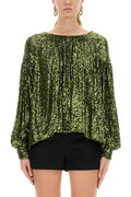 Paco Rabanne Off-The-Shoulder Sequin Embellished Top