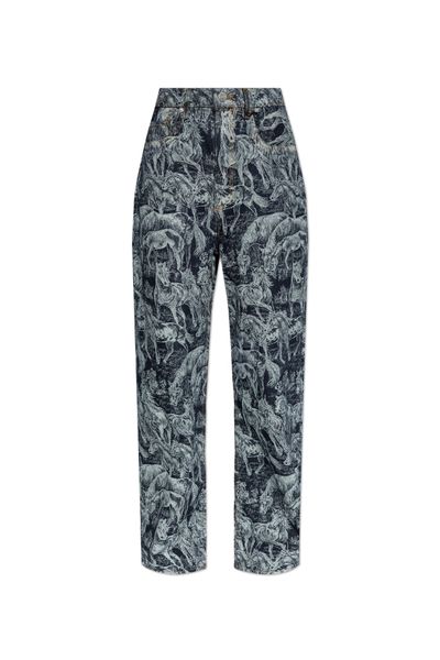 Allsaints Blake Printed Straight-Leg Jeans