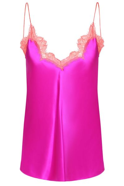 Roberto Cavalli Lace-Trim Camisole Top