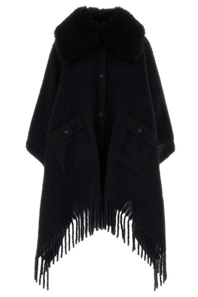 Moncler Grenoble Fringed Pocket Cape