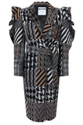 Moschino Patchwork Belted Coats