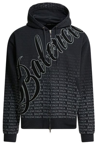 Balenciaga Big B Oversized Zip Hoodie