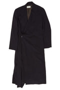 Lemaire Buttoned Draped Wrap Coat