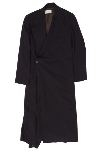 Lemaire Buttoned Draped Wrap Coat