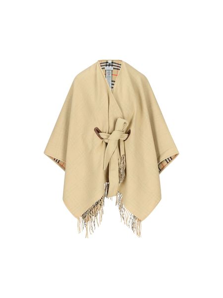 Burberry Tay Belted Fringe Cape