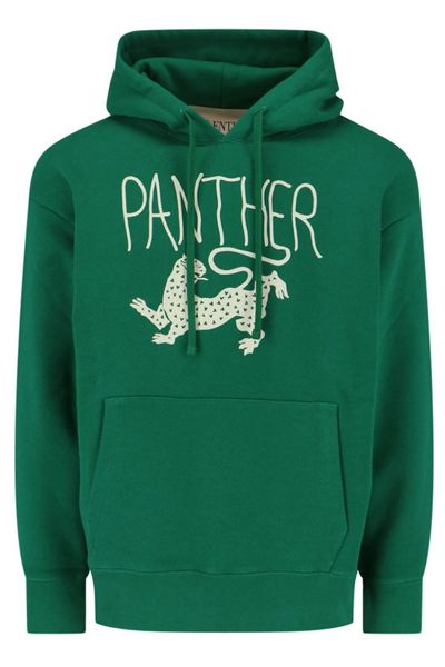 Valentino Animal Printed Drawstring Hoodie