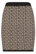 Balmain Monogrammed Knitted Skirt