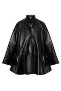 Loewe Peplum Leather Coat