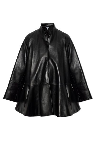 Loewe Peplum Leather Coat