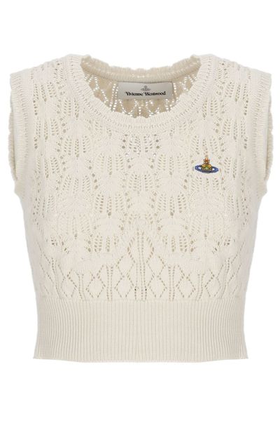 Vivienne Westwood Ella Orb Embroidered Knitted Top