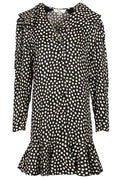 Chloé Dotted Long-Sleeve Mini Dress