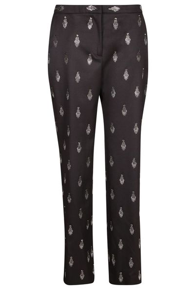 Genny Embellished Straight-Leg Pants