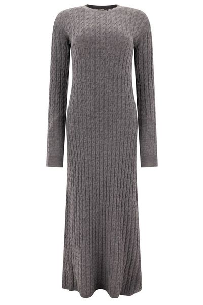 Totême Long Sleeved Ribbed Maxi Dress