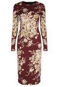 Dolce & Gabbana Rose-Print Charmeuse Dress