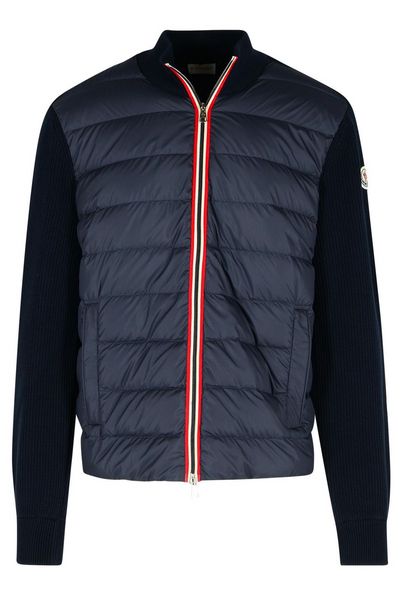 Moncler Logo Patch Zip-Up Cardigan