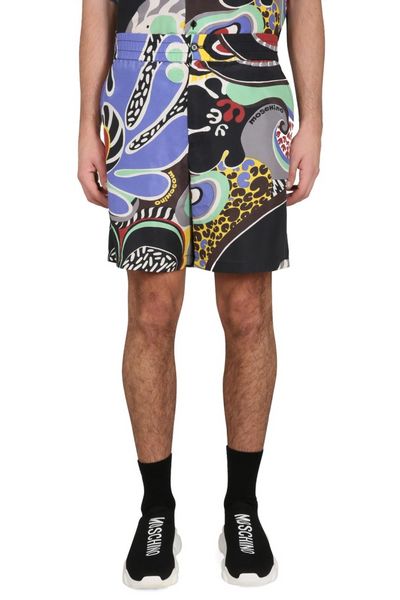 Moschino Graphic Printed High Waist Shorts