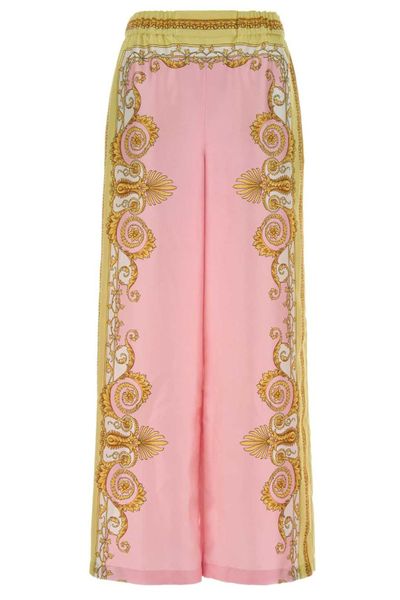 Versace Pattern-Printed Straight-Leg Trousers