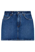 Dolce & Gabbana Logo Plaque Denim Mini Skirt