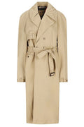 Balenciaga Patterned Checkered Oversized Trench Coat