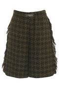 5 Progress Checked Fringed Shorts