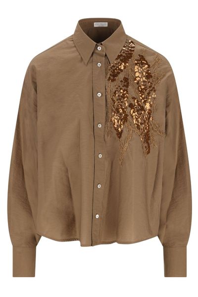 Brunello Cucinelli Embellished Buttoned Blouse