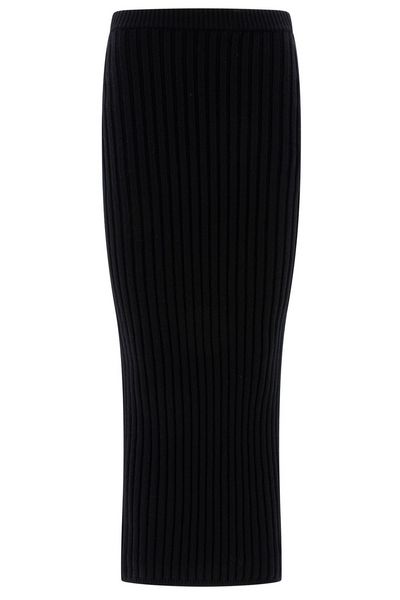 Max Mara Seta High-Waisted Ribbed Knit Skirt