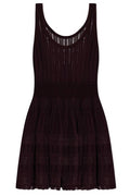 Alaïa Ribbed Flared Knitted Dress