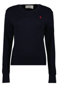 AMI Paris Logo Embroidered Crewneck Jumper