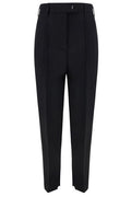 Prada High-Waist Tapered-Leg Trousers