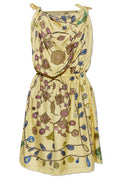 Versace Broken Jewels Print Draped Dress