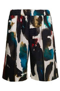 Alexander McQueen Watercolour Graffiti Printed Shorts